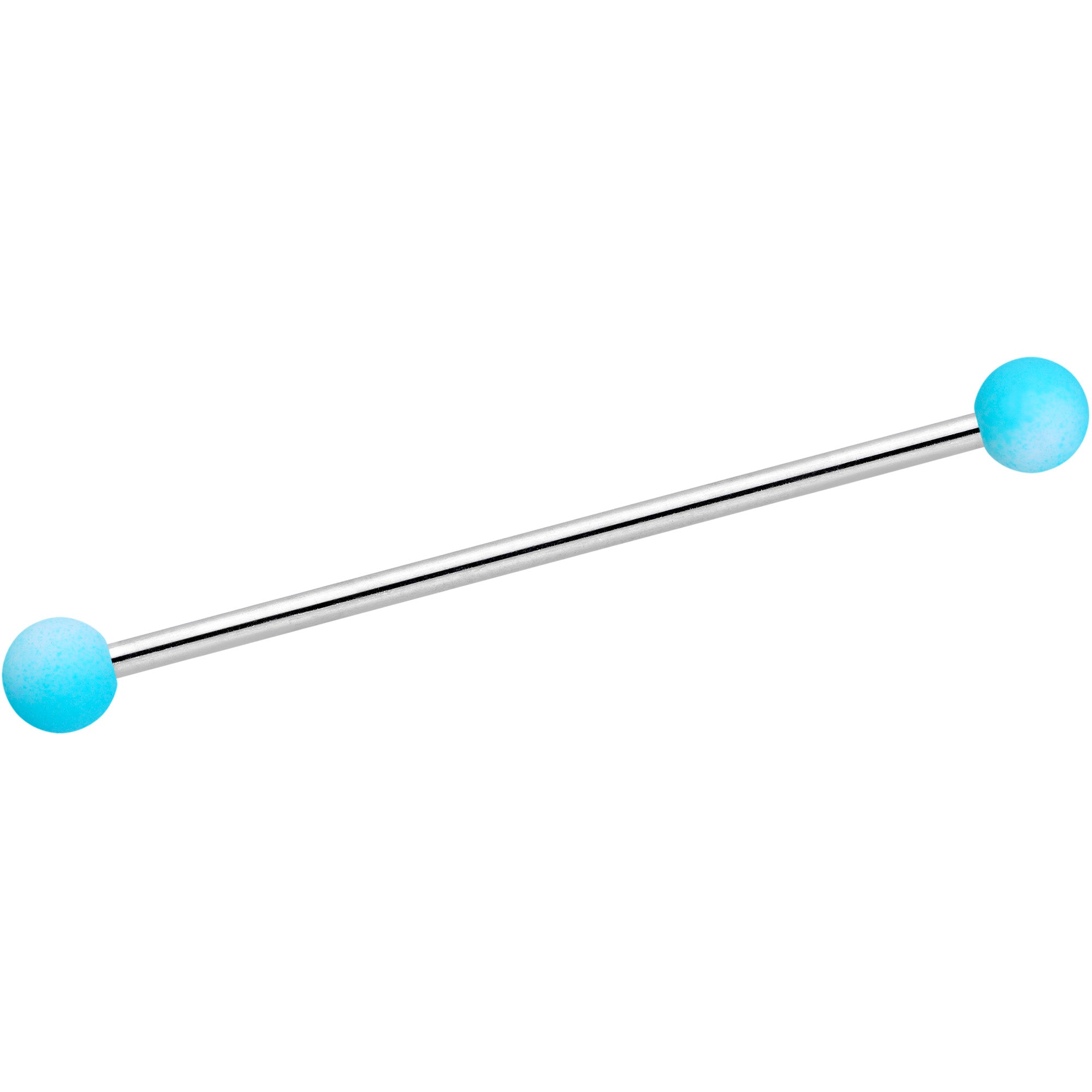 BodyCandy 14G Blue White Ombre Soft Finish Industrial Barbell 38mm — main product shot
