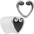 BodyCandy Curled Heart Valentines Day Tunnel Plug Set — main product shot