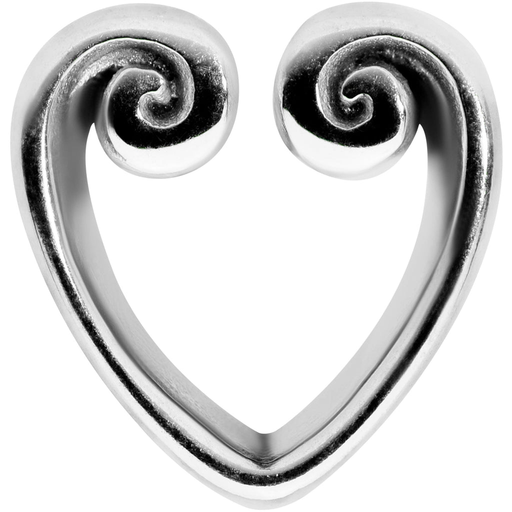 BodyCandy Curled Heart Valentines Day Tunnel Plug Set — lifestyle context