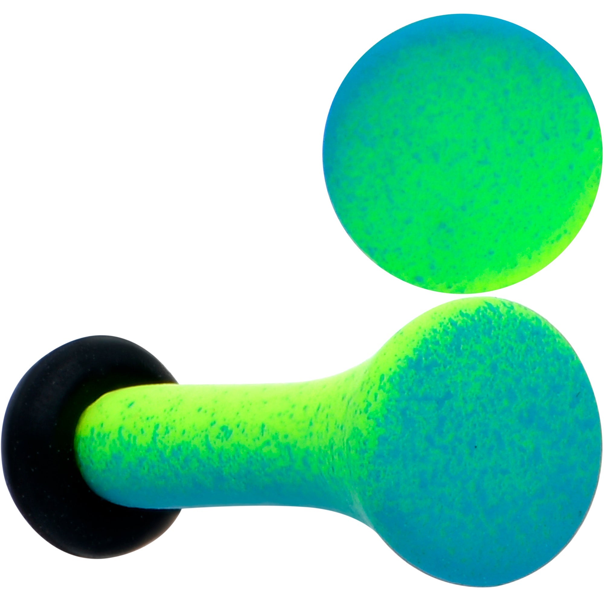 BodyCandy Green Blue Ombre Matte Acrylic Single Flare Plug Set — main product shot