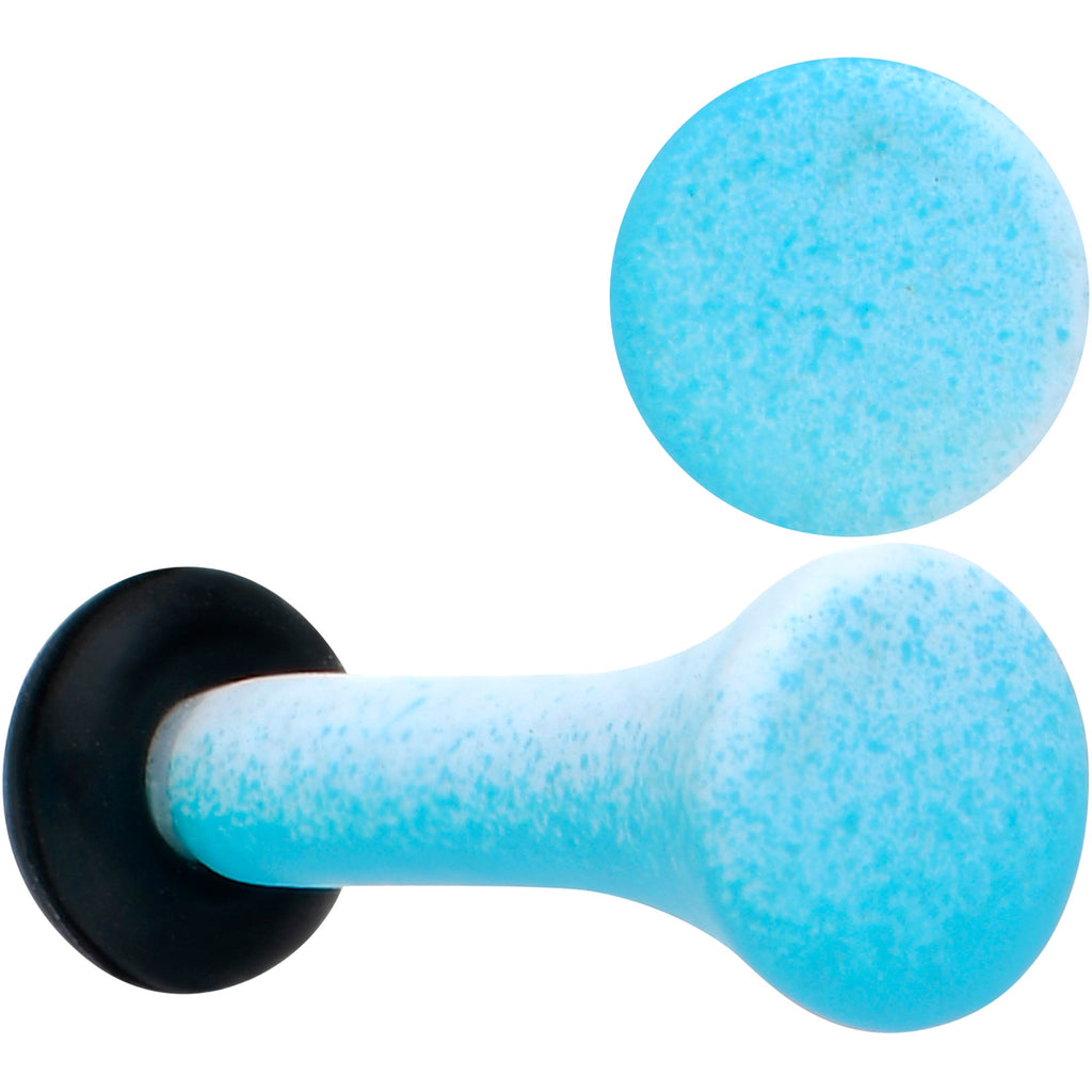 BodyCandy Blue White Ombre Matte Acrylic Single Flare Plug Set — main product shot