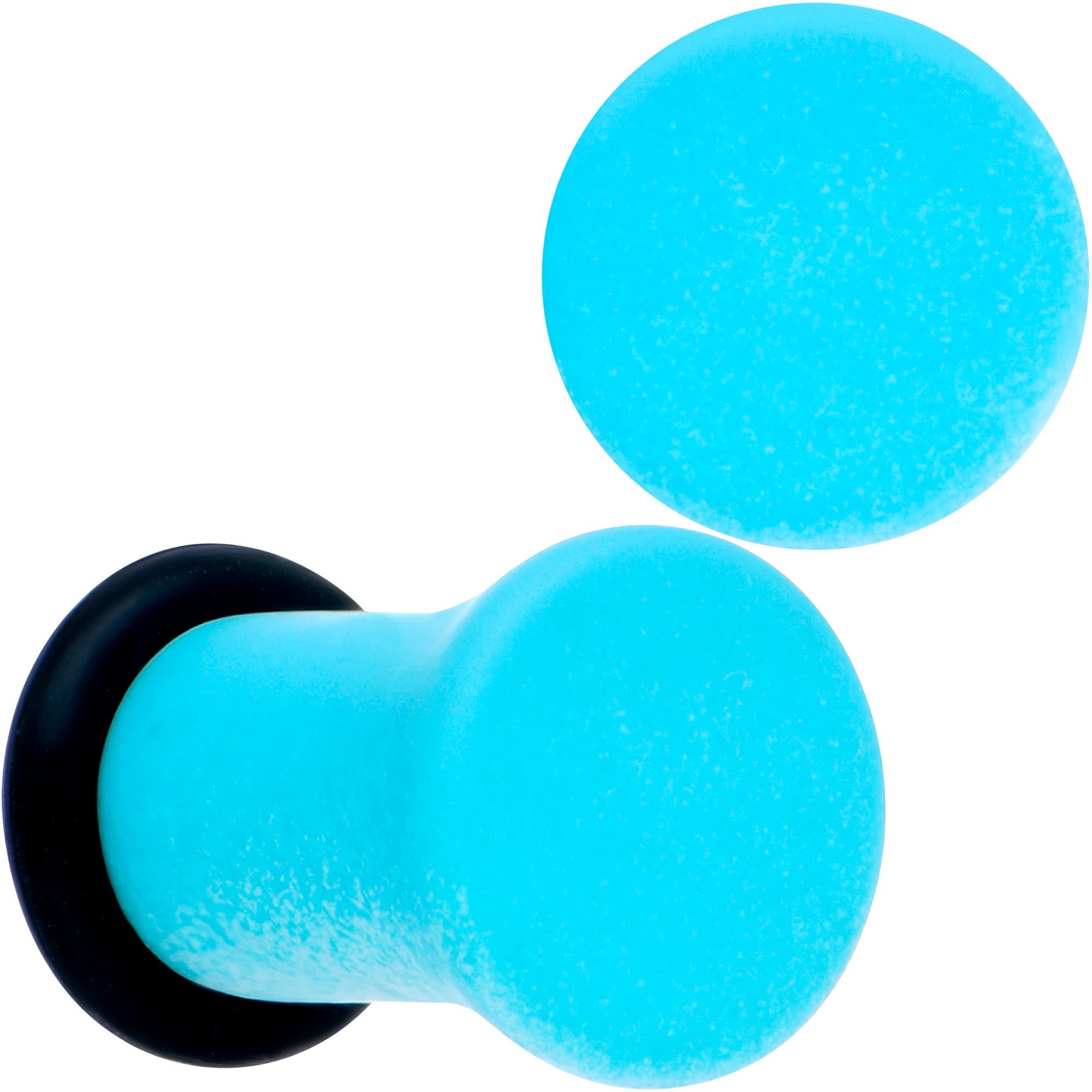 BodyCandy Blue White Ombre Matte Acrylic Single Flare Plug Set — color detail
