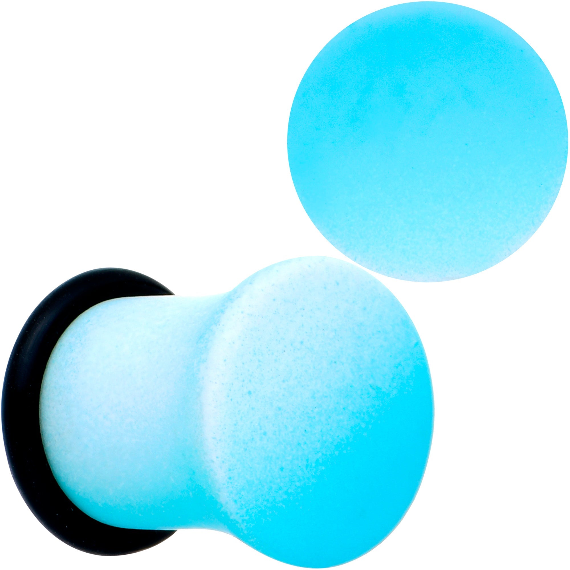 BodyCandy Blue White Ombre Matte Acrylic Single Flare Plug Set — packaging