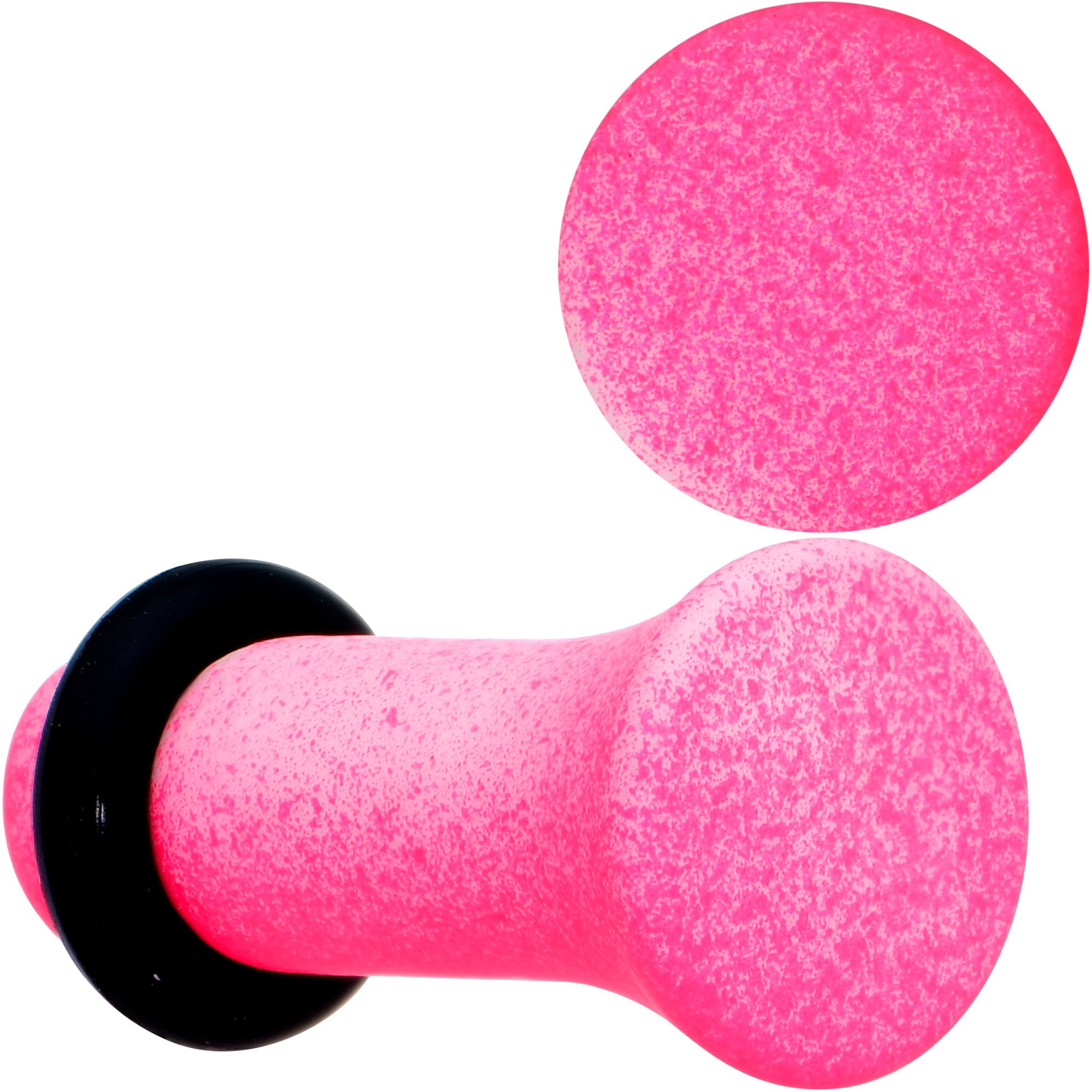 BodyCandy White Pink Ombre Matte Acrylic Single Flare Plug Set Sizes 2mm-12mm — size reference