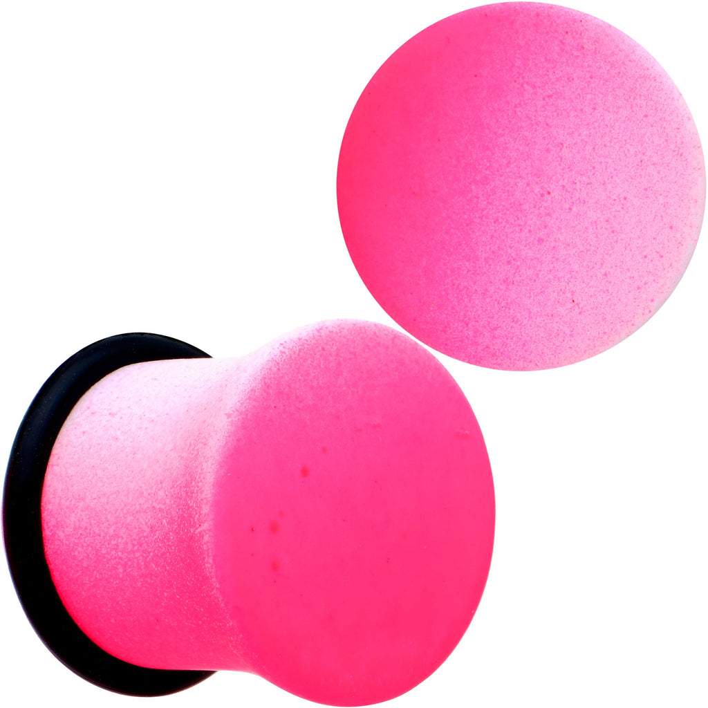 BodyCandy White Pink Ombre Matte Acrylic Single Flare Plug Set Sizes 2mm-12mm — feature highlight