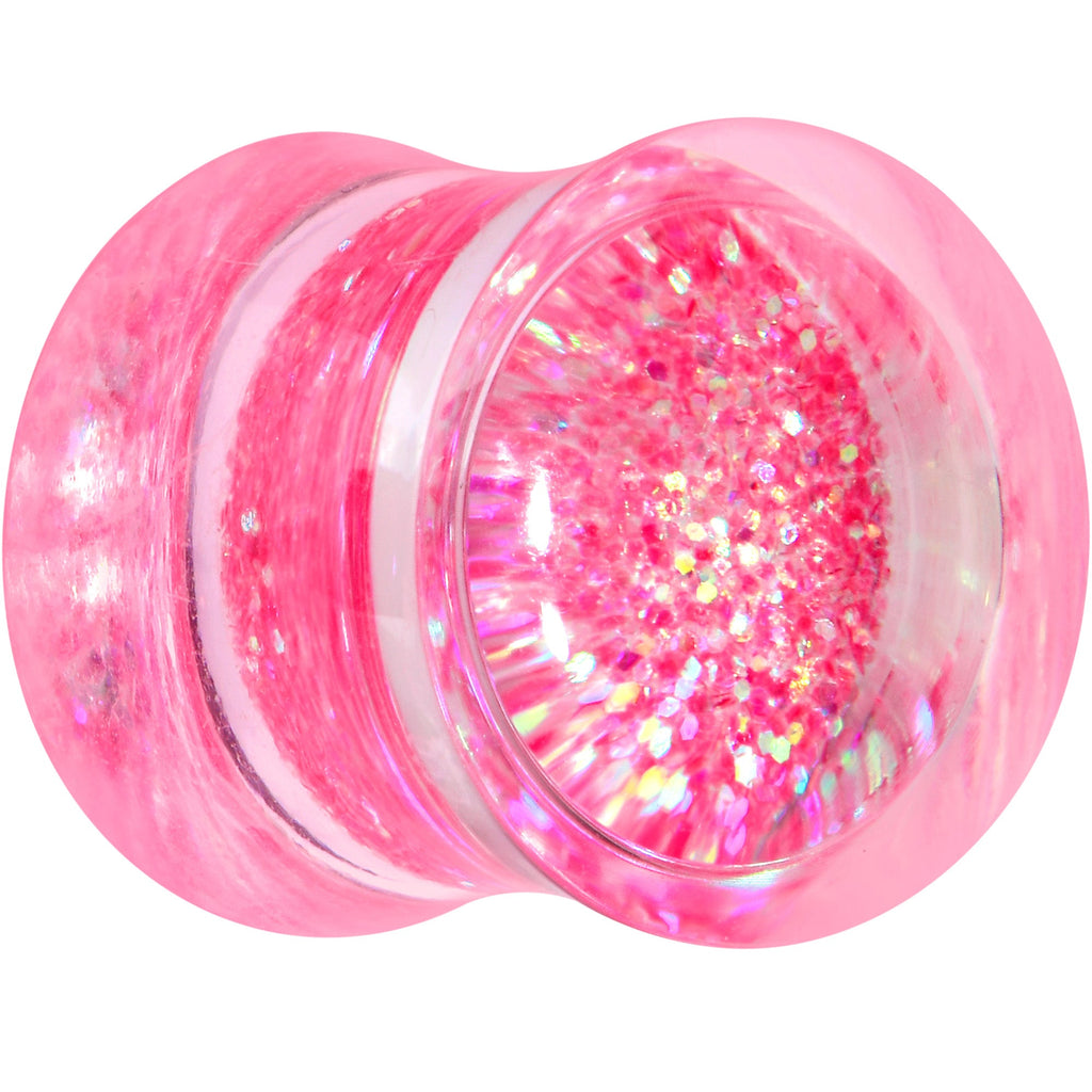BodyCandy Clear Pink Acrylic Glitter Glam Saddle Plug Set — lifestyle context