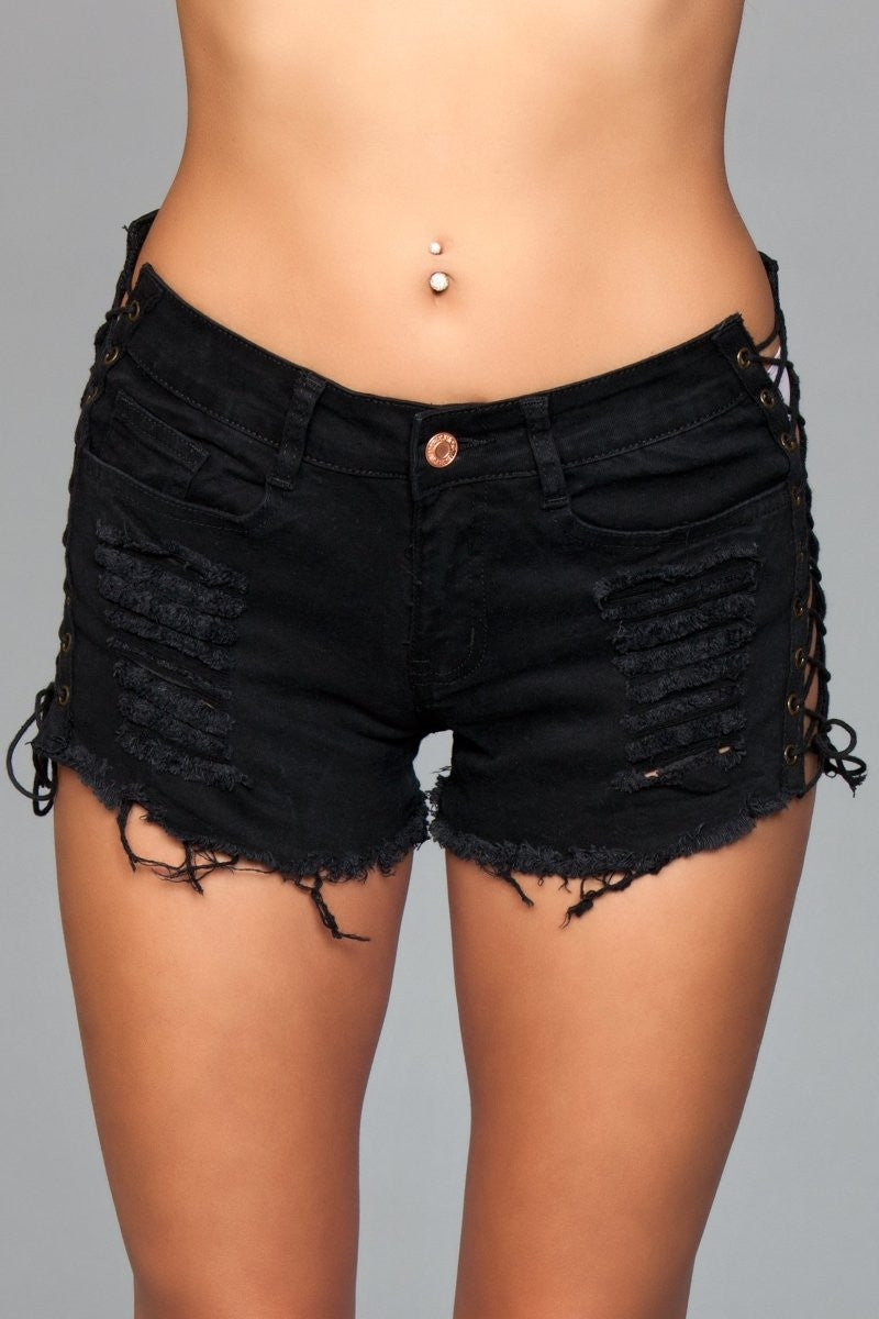 Love Spark Cove | Intimate Apparel, Pleasure Shop & Free Shipping J5 Looped in Distress Shorts — main product shot