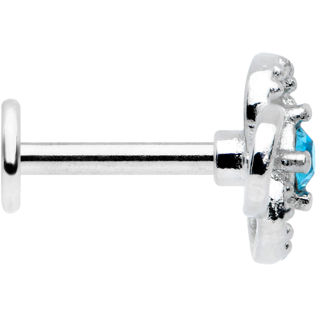 BodyCandy 16G 1/4 Blue Gem Celtic Knot Cartilage Labret Monroe Tragus — lifestyle context