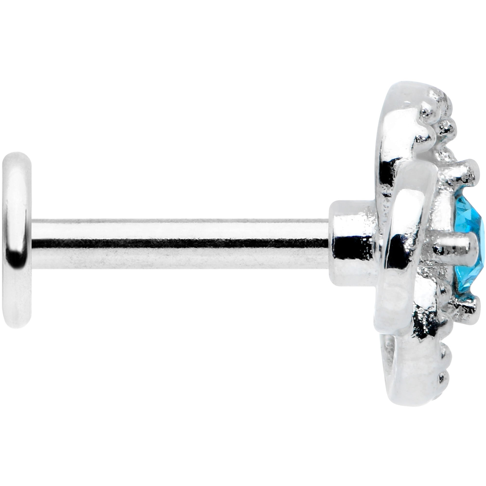 BodyCandy 16G 1/4 Blue Gem Celtic Knot Cartilage Labret Monroe Tragus — lifestyle context