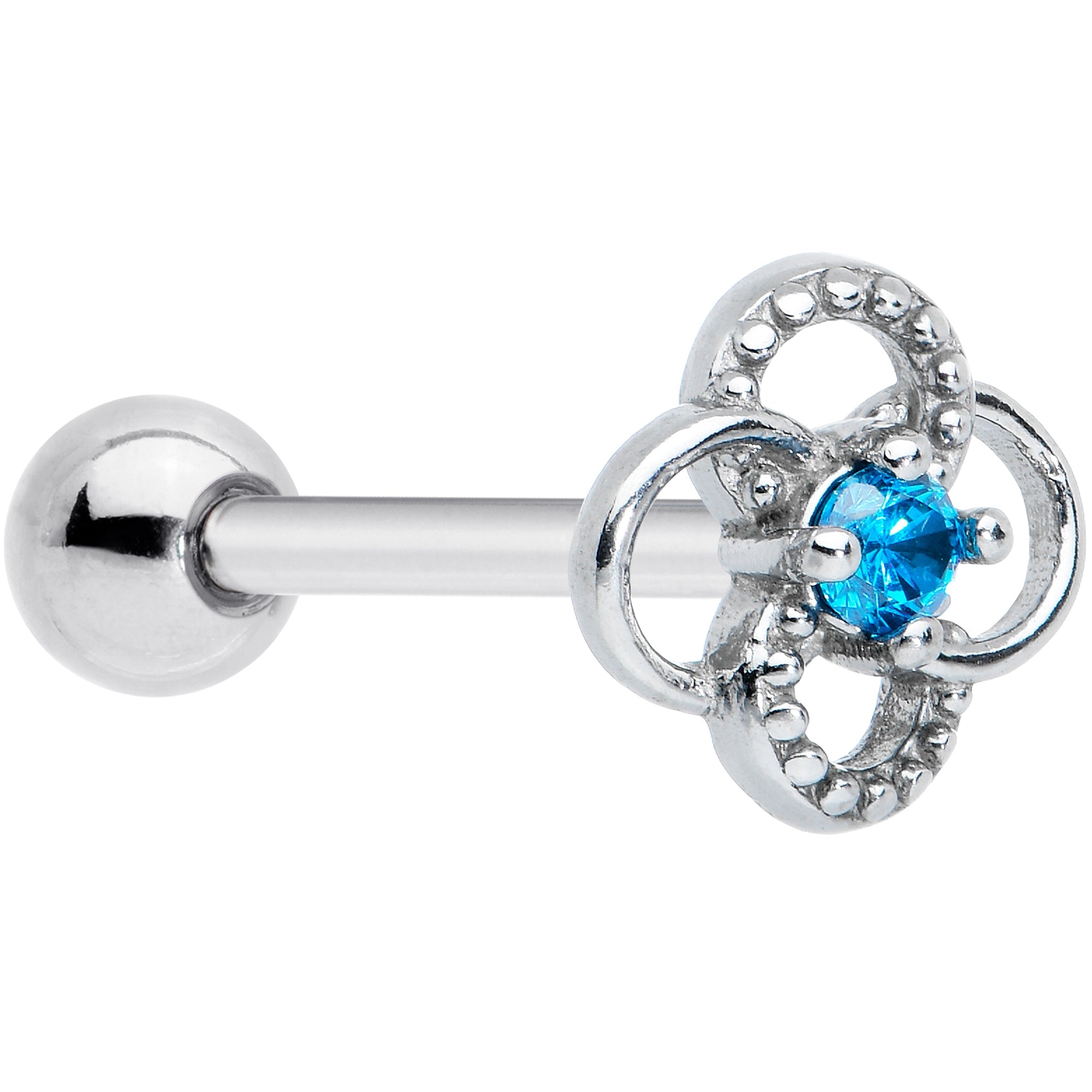 BodyCandy Blue Gem Celtic Knot Barbell Tongue Ring — main product shot