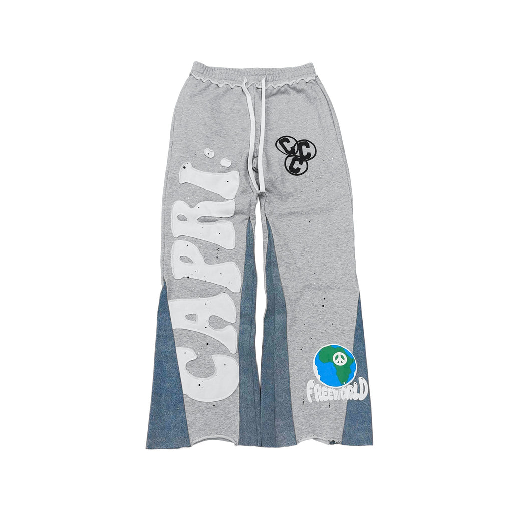 ProjectCapri DENIM FLARED SWEATS. — lifestyle context