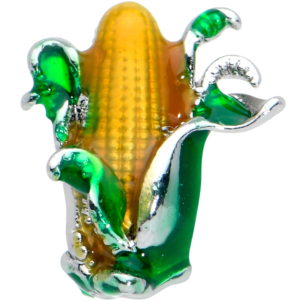 BodyCandy 16G 5/16 Summer Corn on the Cob Labret Monroe Tragus — detail close-up
