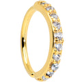 BodyCandy 18G 5/16 Clear CZ Gem Gold Tone Forward Facing Closure Ring — main product shot
