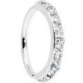 BodyCandy 18G 5/16 Clear CZ Gem Forward Facing Closure Ring — main product shot
