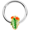 BodyCandy 16G 3/8 Acorns Pine Cone Autumn Hinged Segment Ring — main product shot