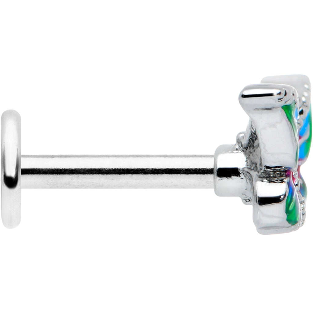BodyCandy 16G 1/4 Bright Beauty Textured Butterfly Labret Monroe Tragus — lifestyle context