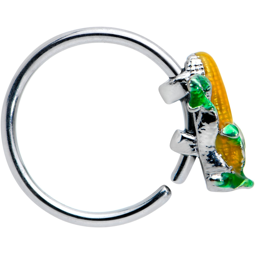 BodyCandy 20G 5/16 Summer Corn On The Cob Nose Hoop — lifestyle context
