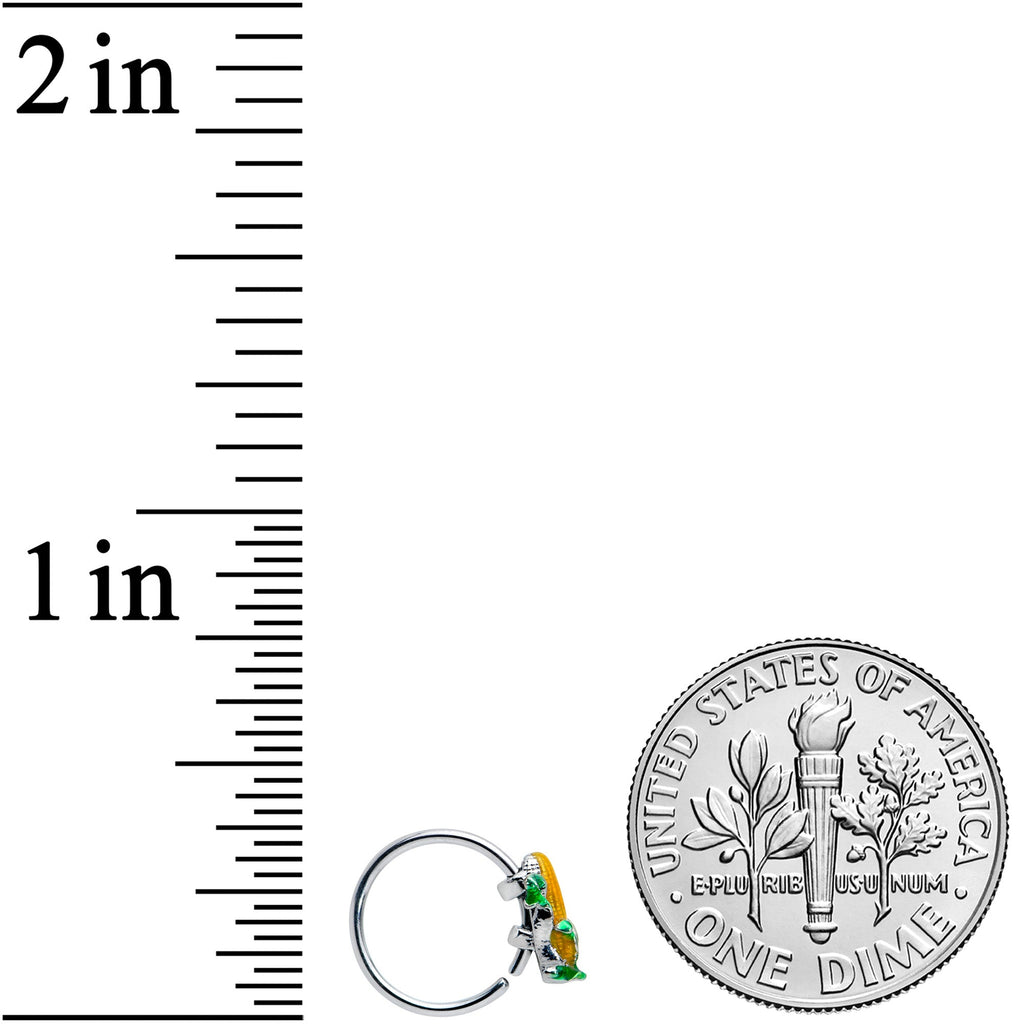 BodyCandy 20G 5/16 Summer Corn On The Cob Nose Hoop — side view
