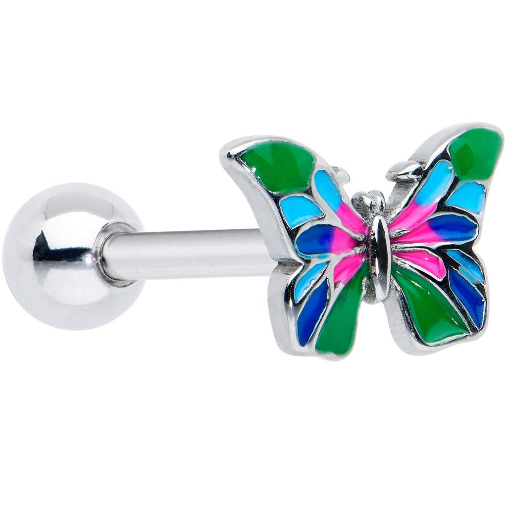 BodyCandy Brilliant Butterfly Barbell Tongue Ring — main product shot