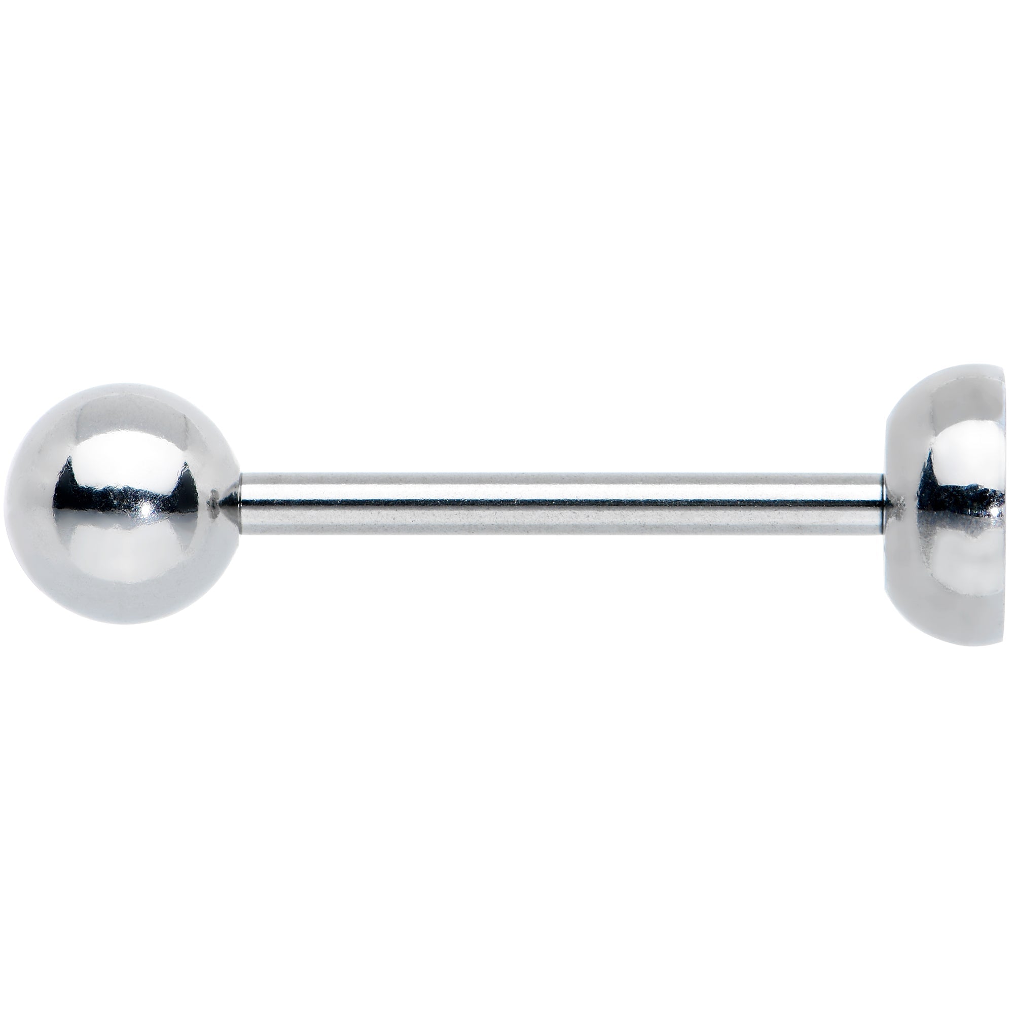 BodyCandy Cute Little Clock Barbell Tongue Ring — detail close-up
