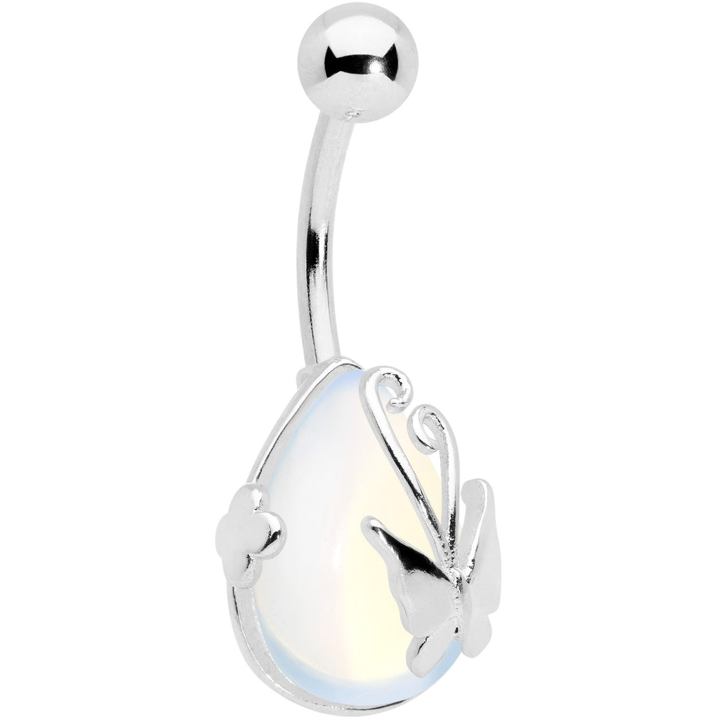 BodyCandy Clear Gem Drop Wrap Butterfly Belly Ring — main product shot