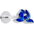 BodyCandy 16G 5/16 Lovely Blue Lotus Flower Labret Monroe Tragus — main product shot