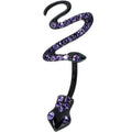 BodyCandy Purple Gem Black Stylish Snakes Double Mount Belly Ring — main product shot