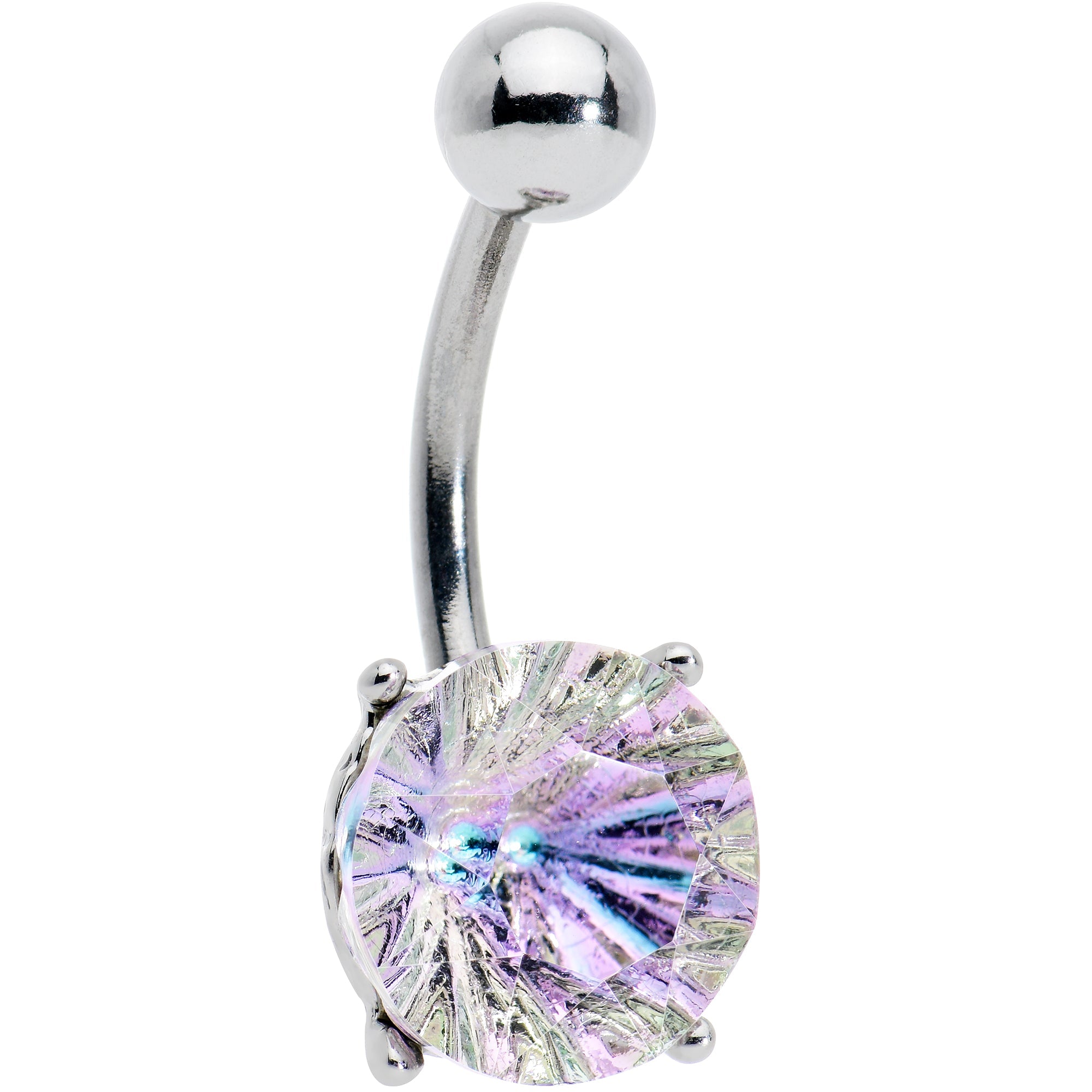 BodyCandy Pink Gem Simply Elegant Style Belly Ring — main product shot
