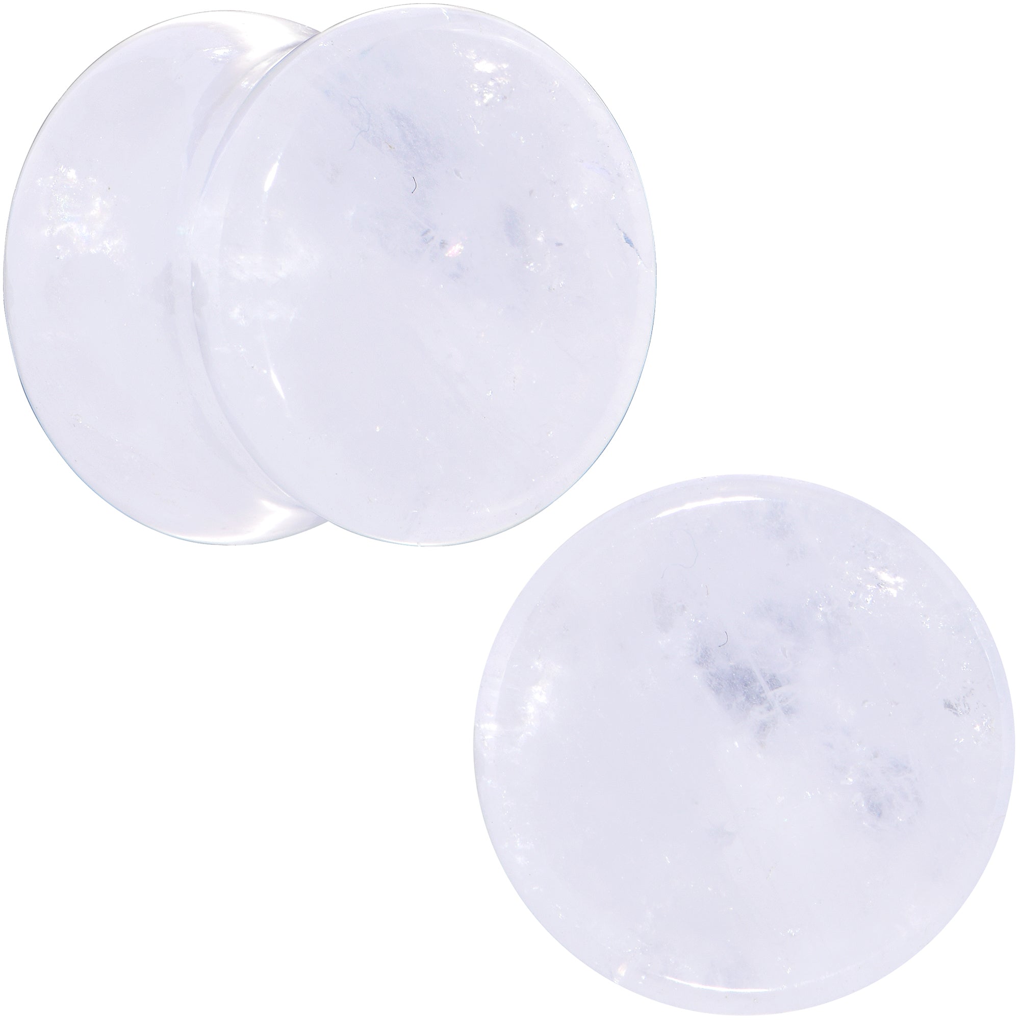 BodyCandy White Cloudy Quartz Double Flare Plug Set — packaging