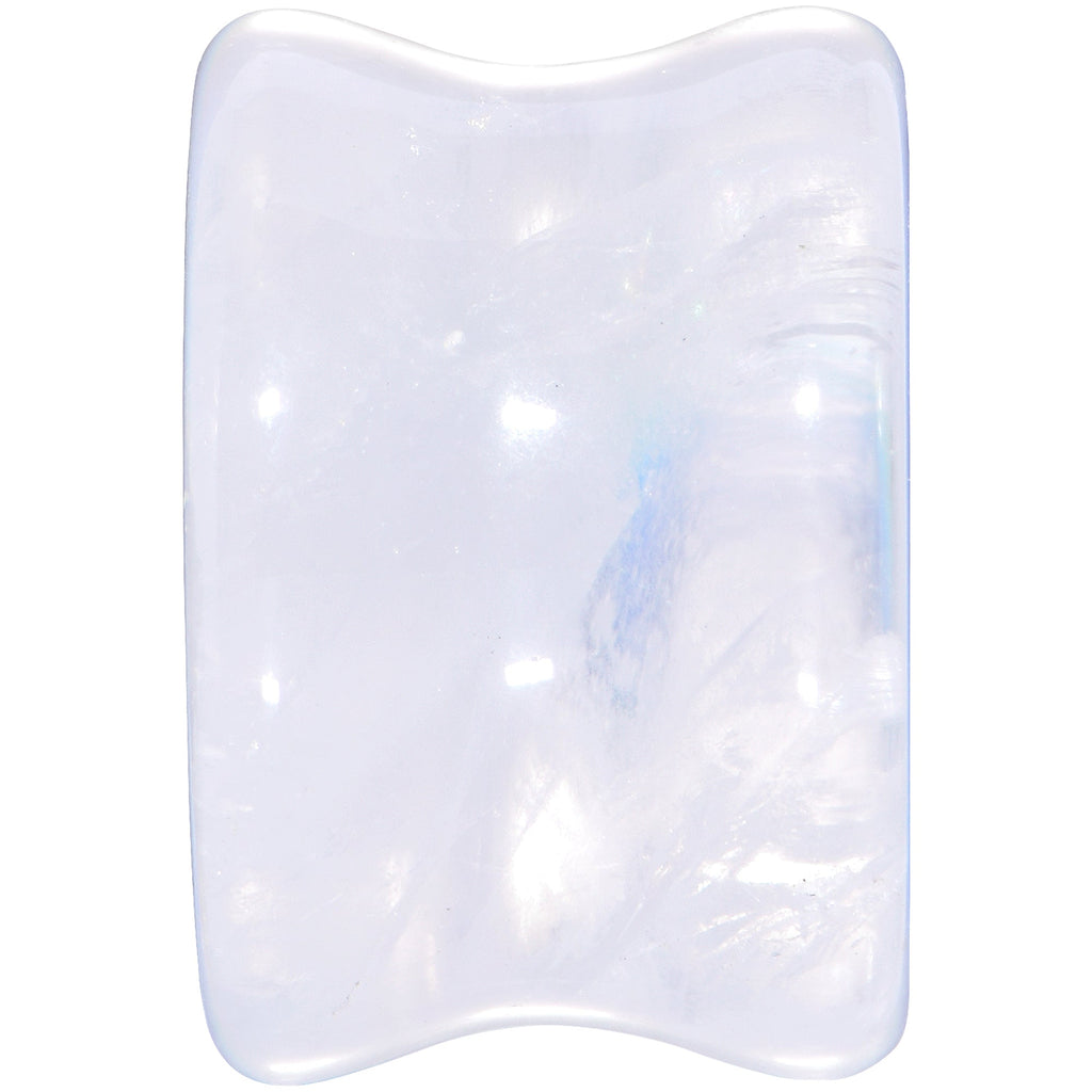 BodyCandy White Cloudy Quartz Double Flare Plug Set — lifestyle context