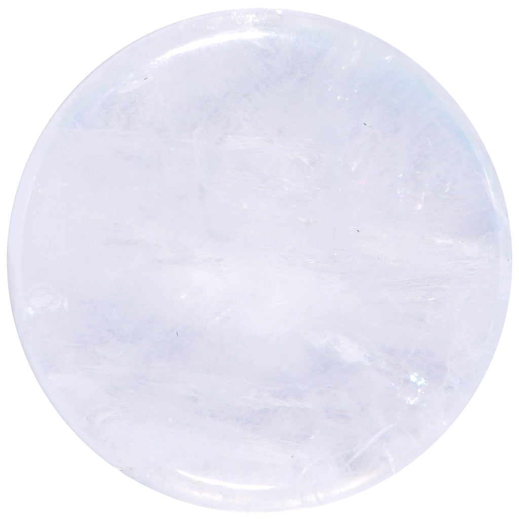 BodyCandy White Cloudy Quartz Double Flare Plug Set — side view