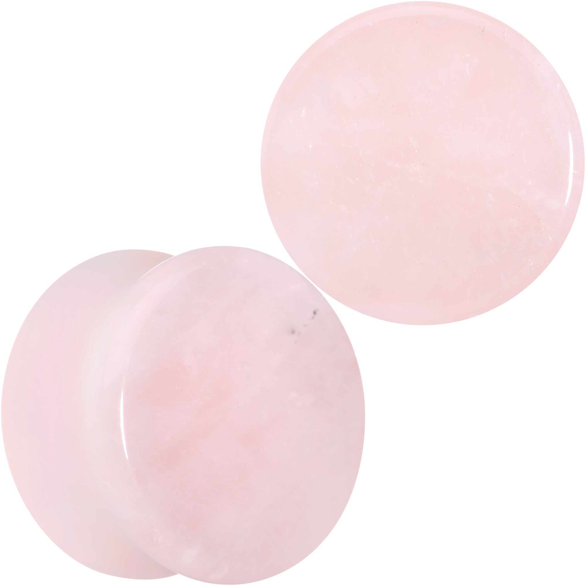 BodyCandy Pink Rose Quartz Round Double Flare Plug Set — lifestyle context