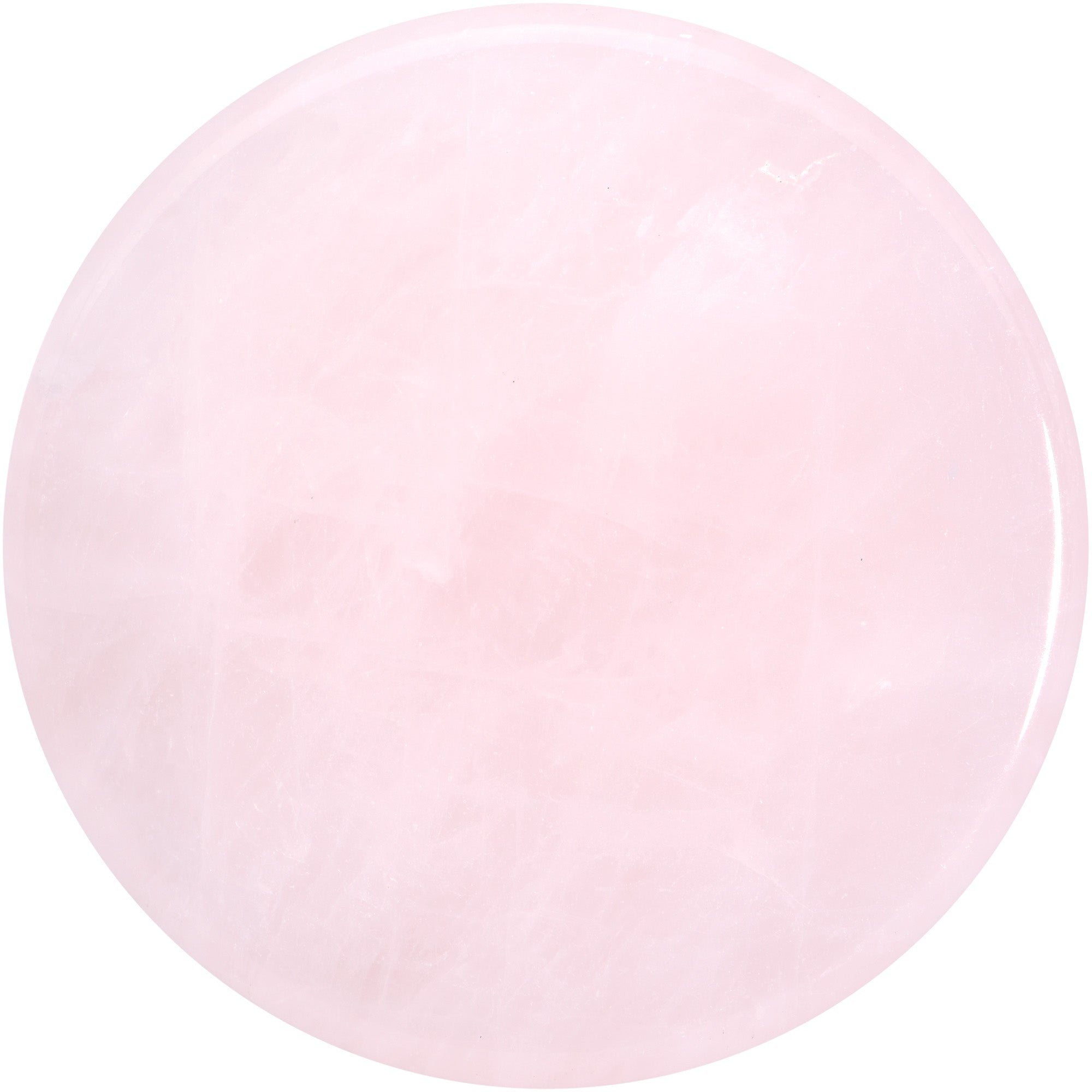 BodyCandy Pink Rose Quartz Round Double Flare Plug Set — side view
