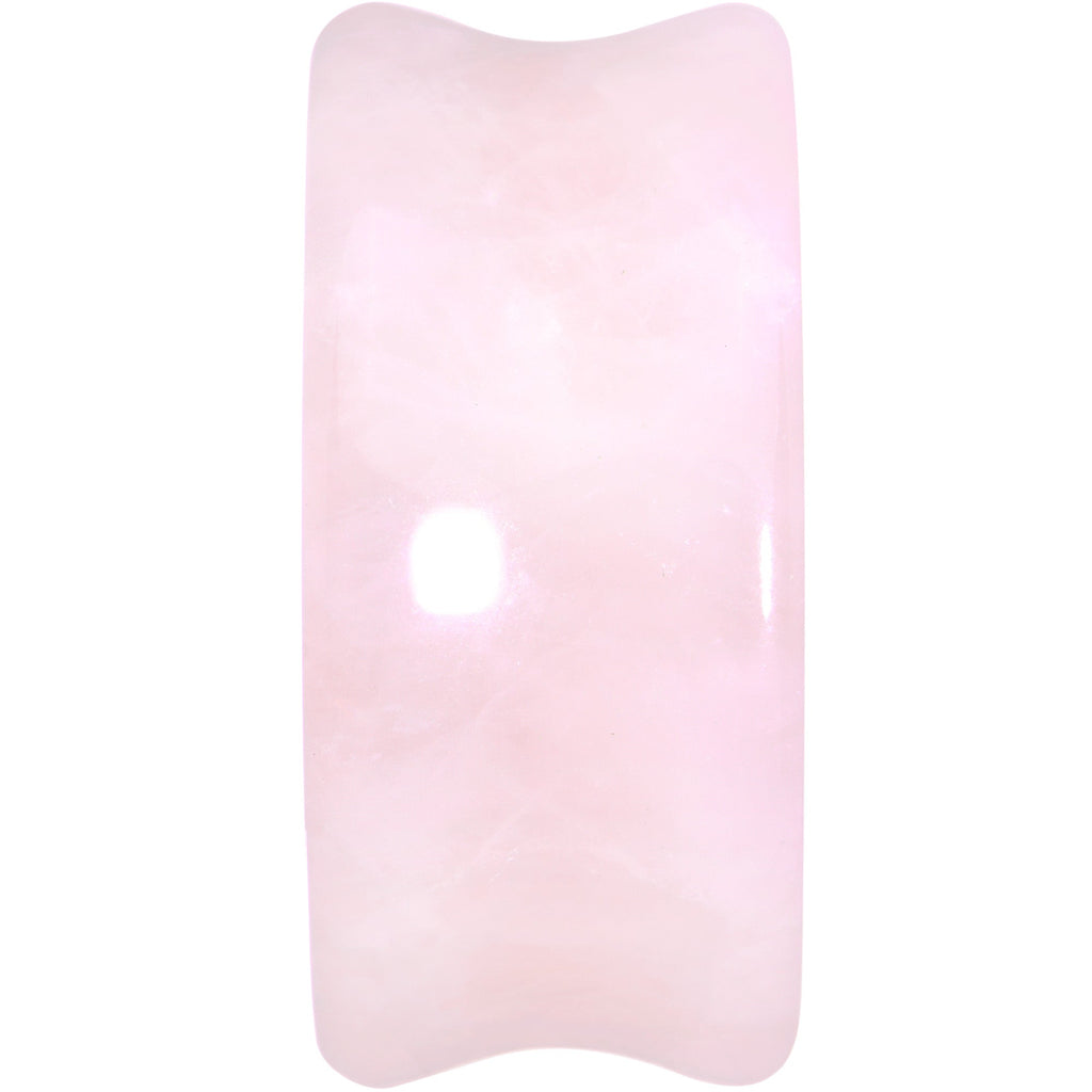 BodyCandy Pink Rose Quartz Round Double Flare Plug Set — back view