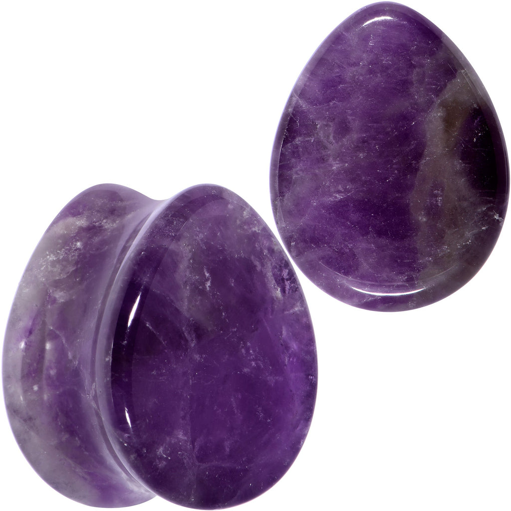 BodyCandy Purple Amethyst Stone Drop Saddle Plug Set — comparison shot