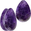 BodyCandy Purple Amethyst Stone Drop Saddle Plug Set — detail close-up