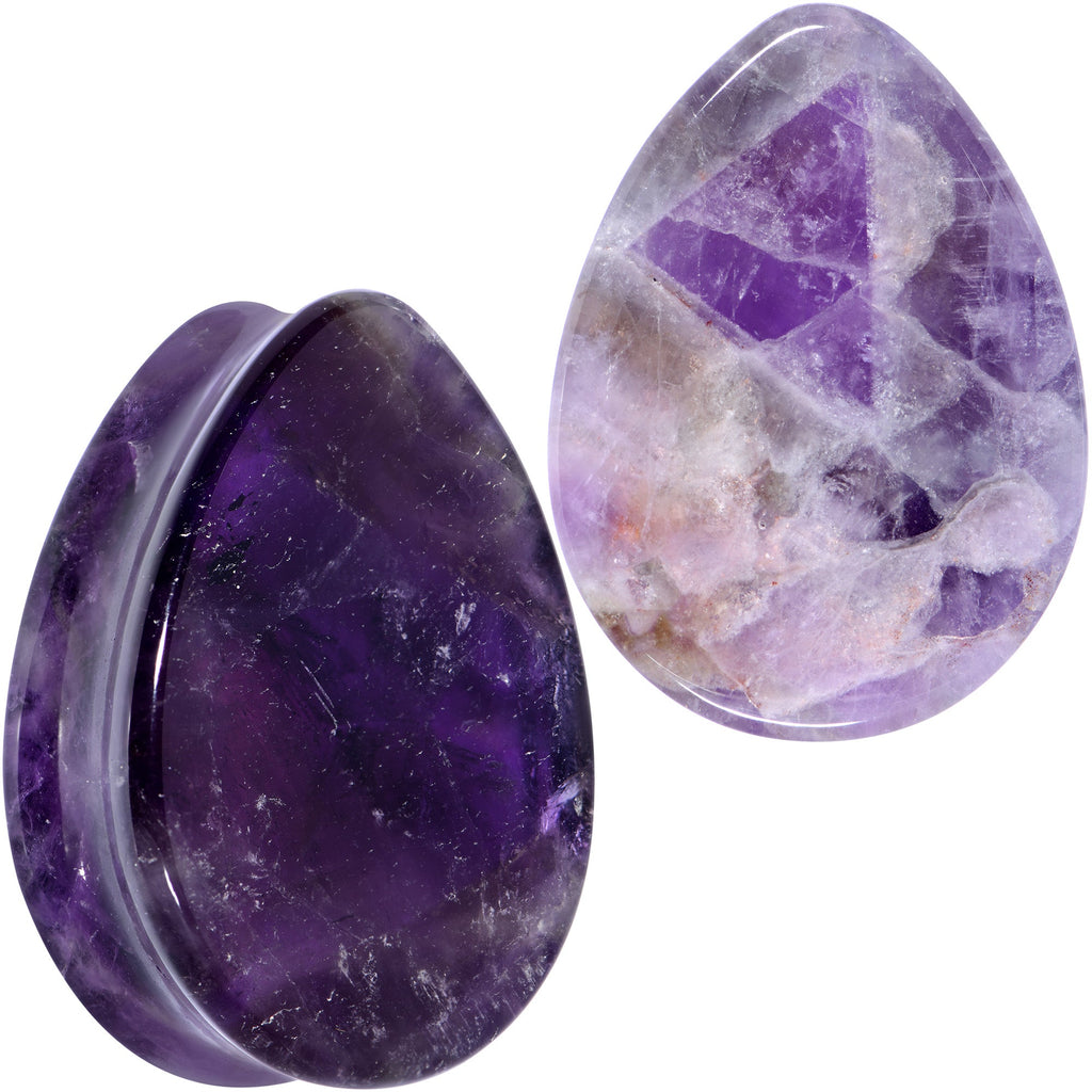 BodyCandy Purple Amethyst Stone Drop Saddle Plug Set — lifestyle context