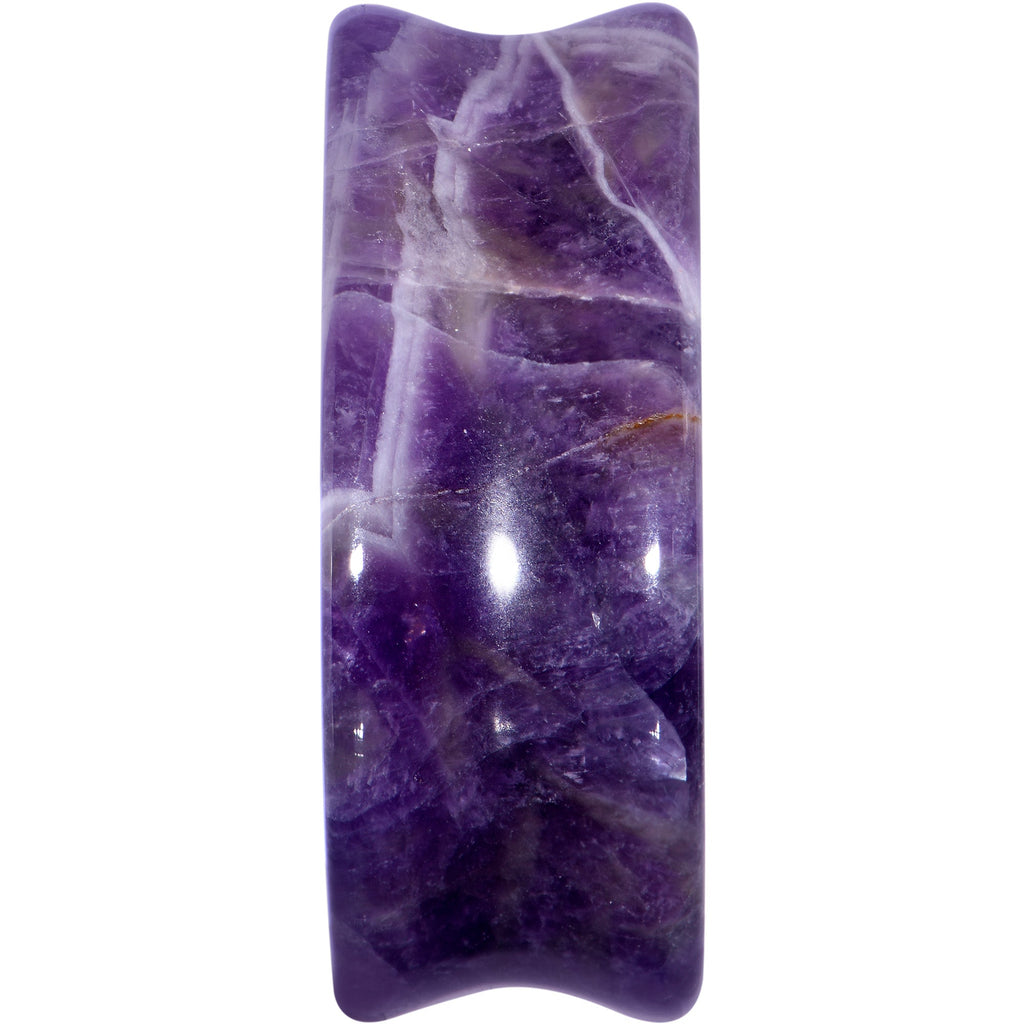 BodyCandy Purple Amethyst Stone Drop Saddle Plug Set — back view