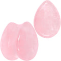BodyCandy Pink Rose Quartz Drop Saddle Plug Set — back view