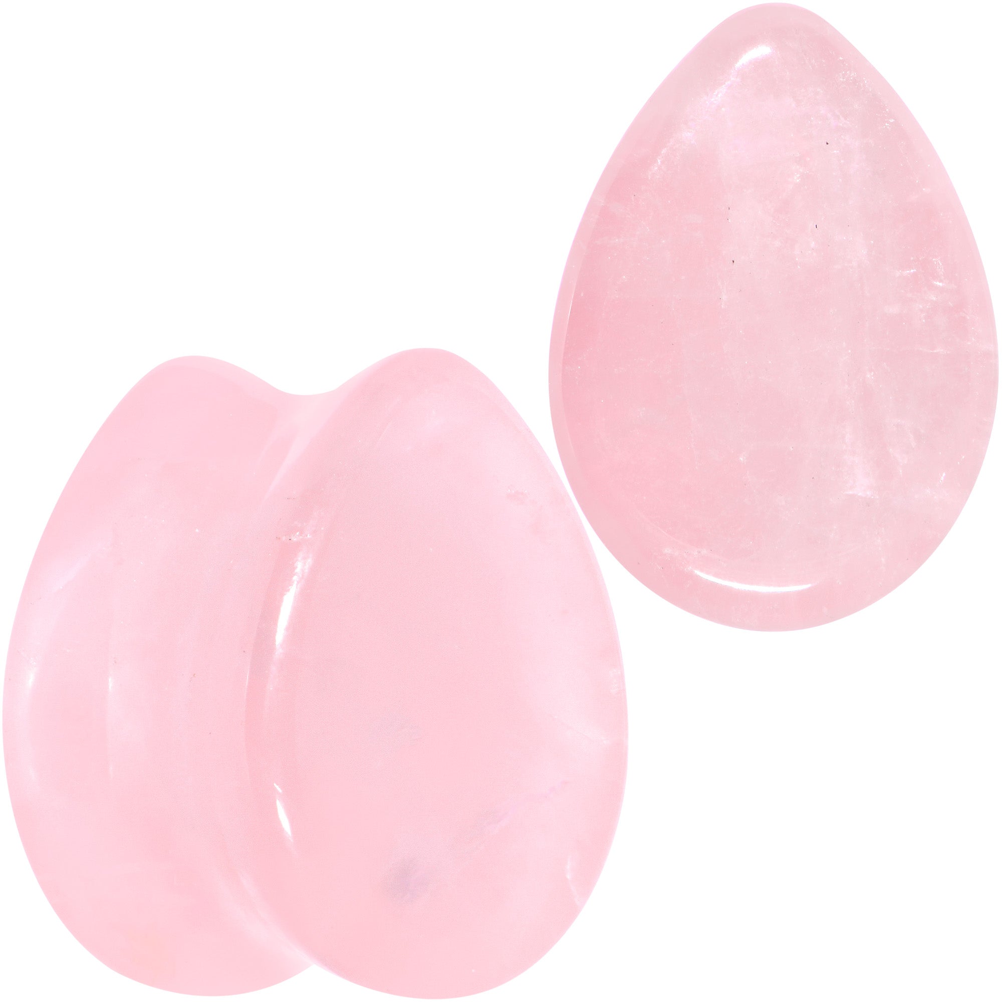 BodyCandy Pink Rose Quartz Drop Saddle Plug Set — alternative angle