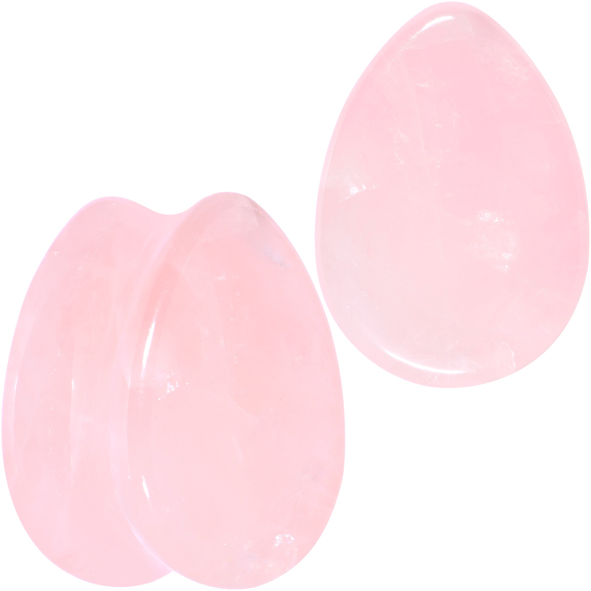BodyCandy Pink Rose Quartz Drop Saddle Plug Set — in-use photo