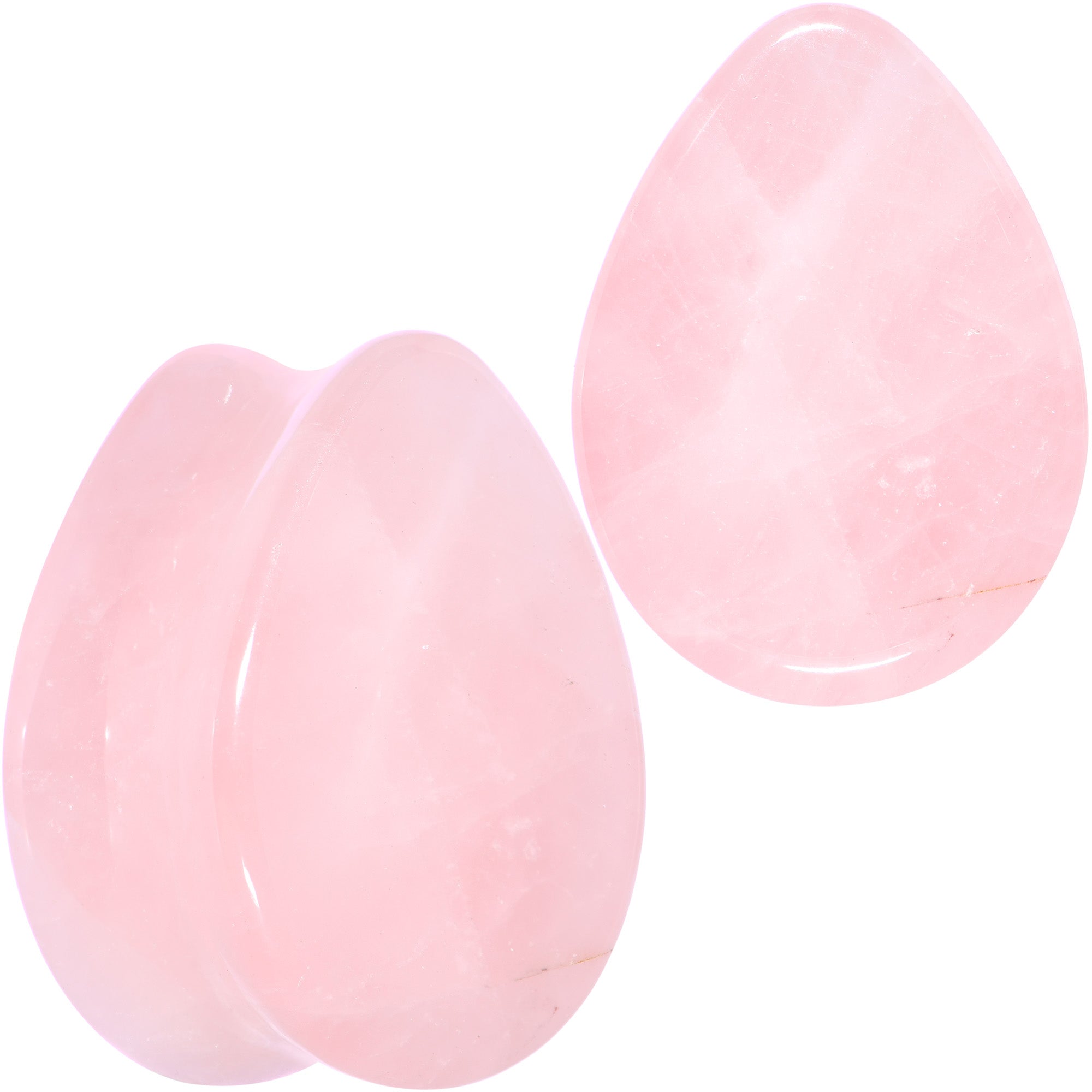 BodyCandy Pink Rose Quartz Drop Saddle Plug Set — size reference