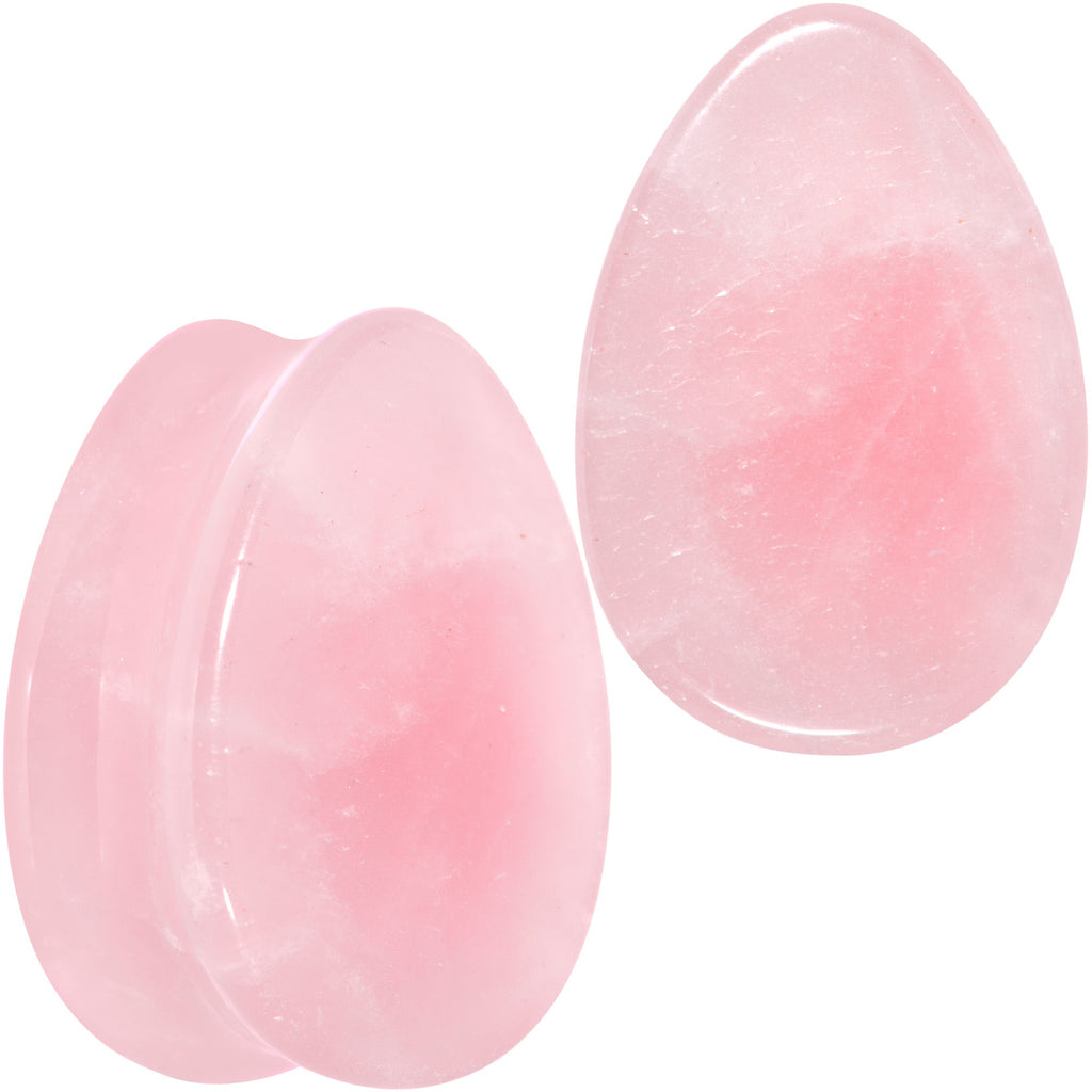BodyCandy Pink Rose Quartz Drop Saddle Plug Set — color detail