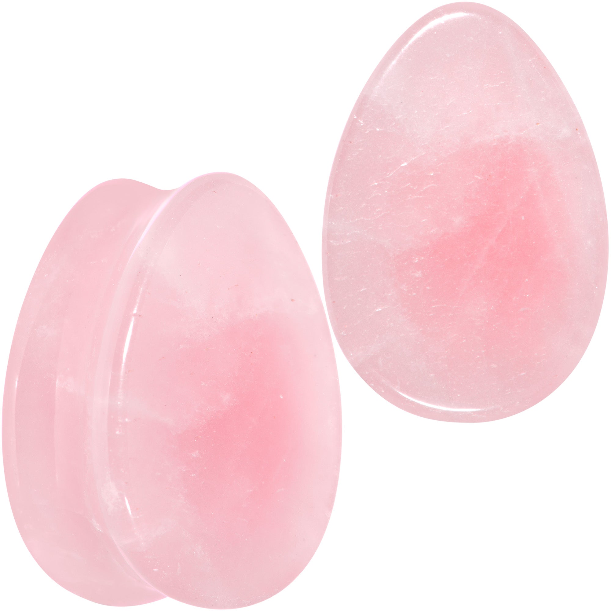 BodyCandy Pink Rose Quartz Drop Saddle Plug Set — color detail
