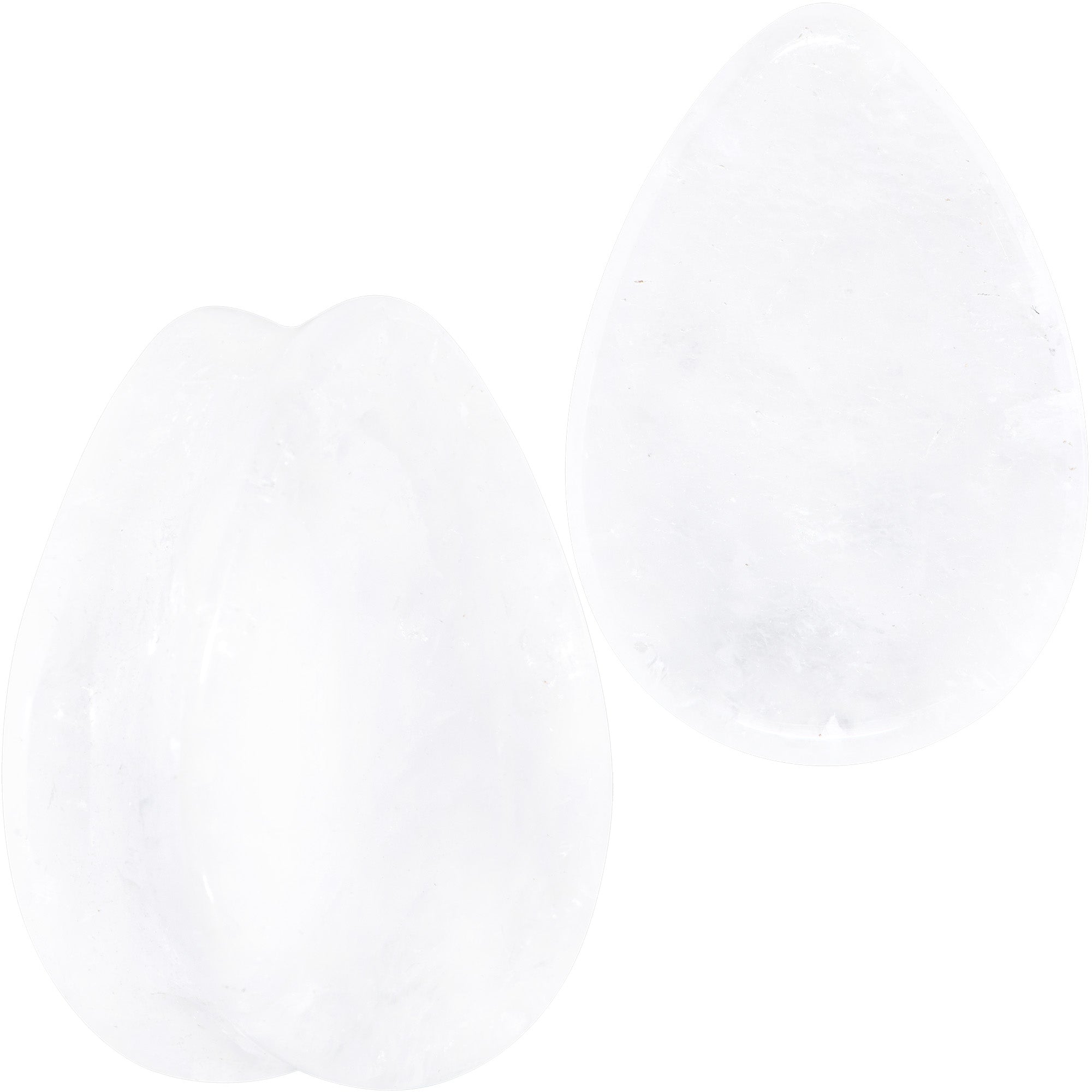 BodyCandy White Cloudy Quartz Drop Saddle Plug Set — product on model