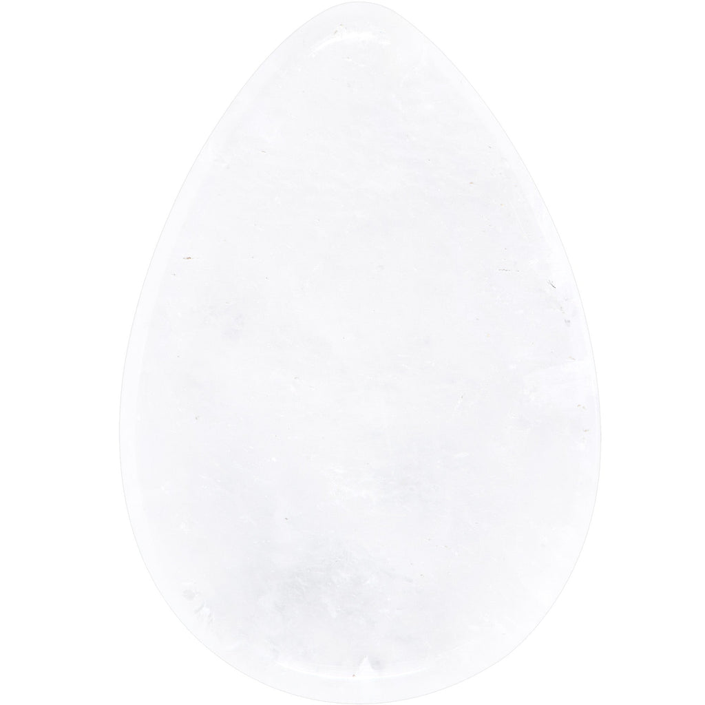 BodyCandy White Cloudy Quartz Drop Saddle Plug Set — side view