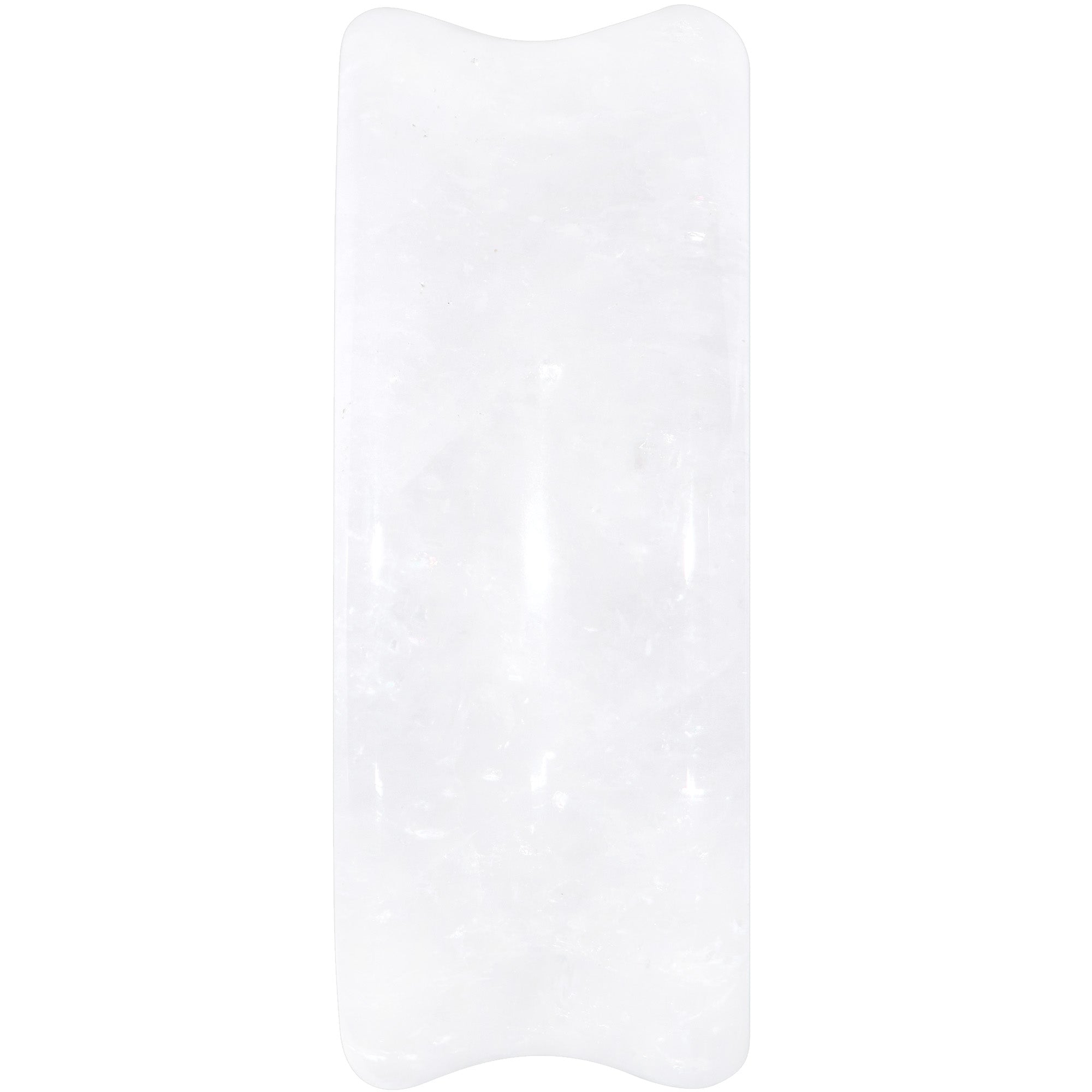 BodyCandy White Cloudy Quartz Drop Saddle Plug Set — back view