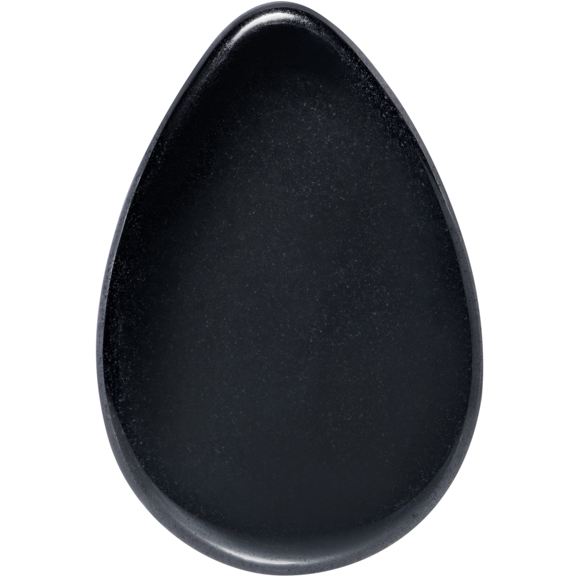 BodyCandy Black Hematite Stone Drop Saddle Plug Set — side view