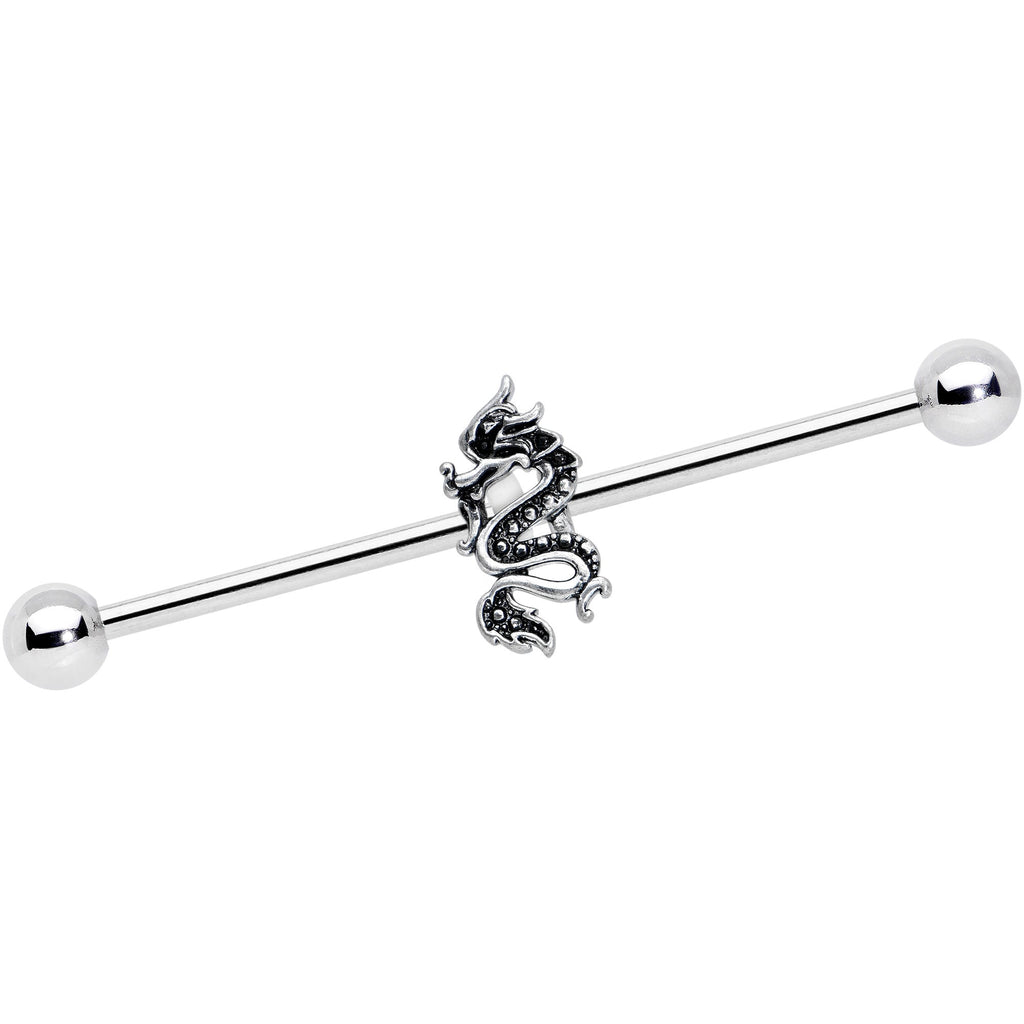 BodyCandy 14G Regal Medieval Dragon Industrial Barbell 38mm — main product shot