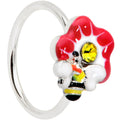 BodyCandy 20G 5/16 Yellow Gem Queen Bee Flower Nose Hoop — main product shot